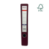 Biblioraft A4, plastifiat PP/paper, margine metalica, 50 mm, Optima Classic - visiniu