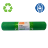 Saci plastic reciclat, standard, 120L, 69x105cm, 38 mic, 25buc/rola, RESACO - verzi - deseuri de sti