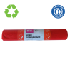 Saci plastic reciclat, standard, 60L, 60x70cm, 20 mic, 25buc/rola, RESACO - rosii - deseuri medical