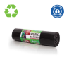 Saci plastic reciclat, standard, 120L, 70x105cm, 24 microni, 10buc/rola, Resaco - negri