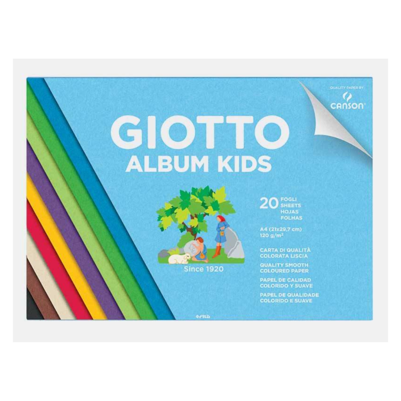 Bloc desen A4, 120gr, 20 coli/set, GIOTTO Album Kids