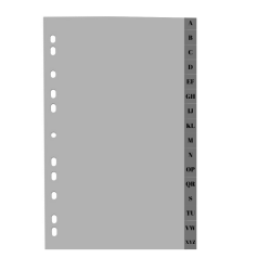 Index plastic gri, A4, 120...