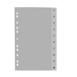 Index plastic gri, A4, 120...