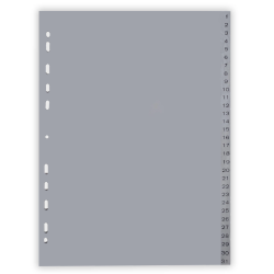 Index plastic gri, A4, 120...