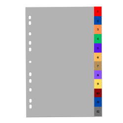 Index plastic color, A4+,...