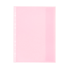 Folie protectie doc. A4, clapa laterala, inchidere cu capsa, 4/set, 200 microni, Optima -transparent