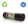 Saci plastic reciclat, standard, 160L, 87x110cm, 27 microni, 10buc/rola, RESACO - negri