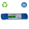 Saci plastic reciclat, standard, 25L, cu snur, 47x52cm, 25 microni, 30buc/rola, RESACO - albastri