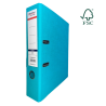 Biblioraft A4, plastifiat PP/PP, margine metalica, 75 mm, Optima Premium - turcoaz