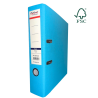 Biblioraft A4, plastifiat PP/paper, margine metalica, 75 mm, Optima Classic - sky blue