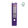 Biblioraft A4, plastifiat PP/paper, margine metalica, 75 mm, Optima Classic - violet