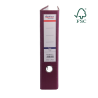 Biblioraft A4, plastifiat PP/paper, margine metalica, 75 mm, Optima Classic - visiniu