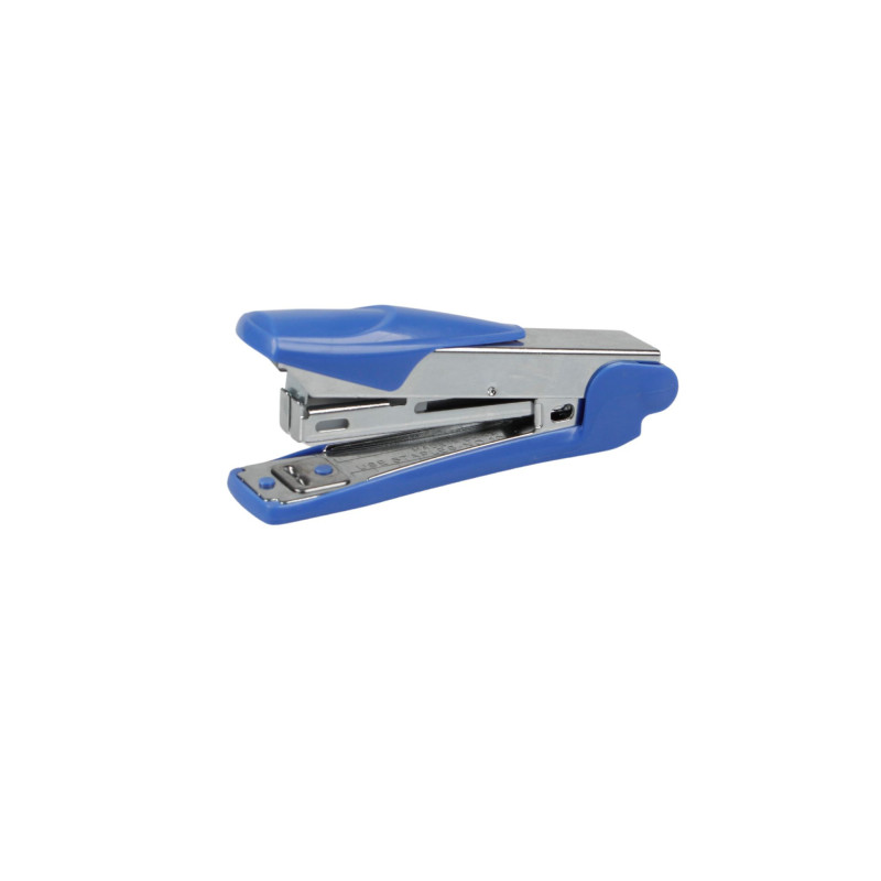 Capsator metalic, 15 coli, capse 10/4, Optima MS15 - argintiu cu accesorii albastre