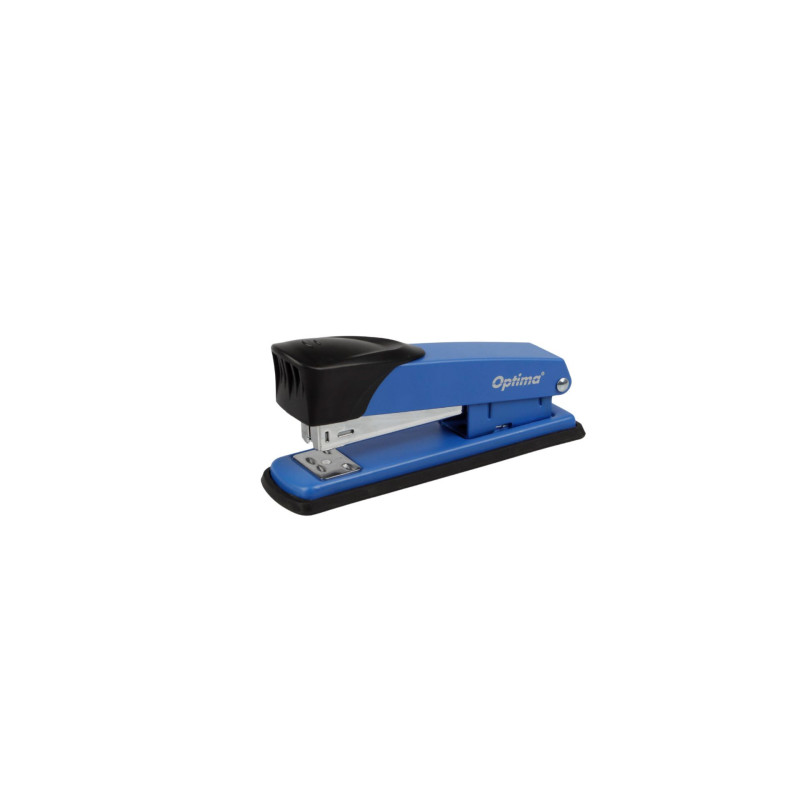 Capsator metalic, 30 coli, 136x58x40mm, capse 24/6, 26/6, 24/8, Optima MS30 - albastru