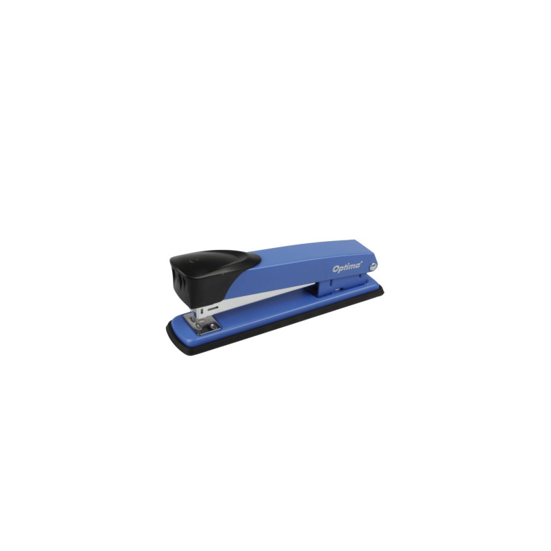 Capsator metalic, 40 coli, 160x58x40mm, capse 24/6, 26/6, 24/8, Optima MS40 - albastru