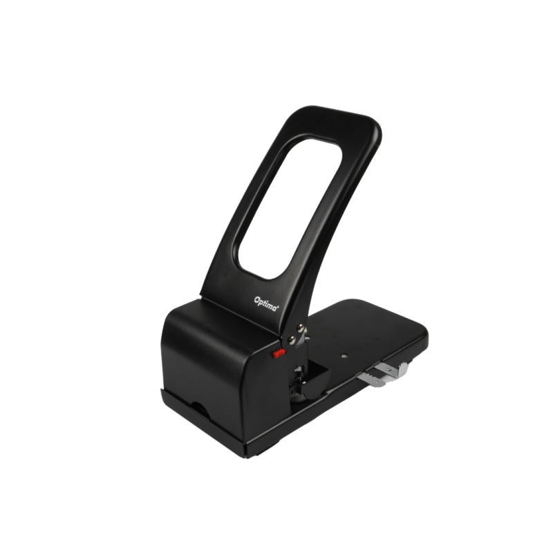 Perforator metalic, de mare capacitate, 100 coli, Optima HDP100 - negru