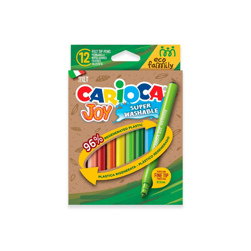 Carioca super lavabila, Carioca EcoFamily Joy, 12 buc/set