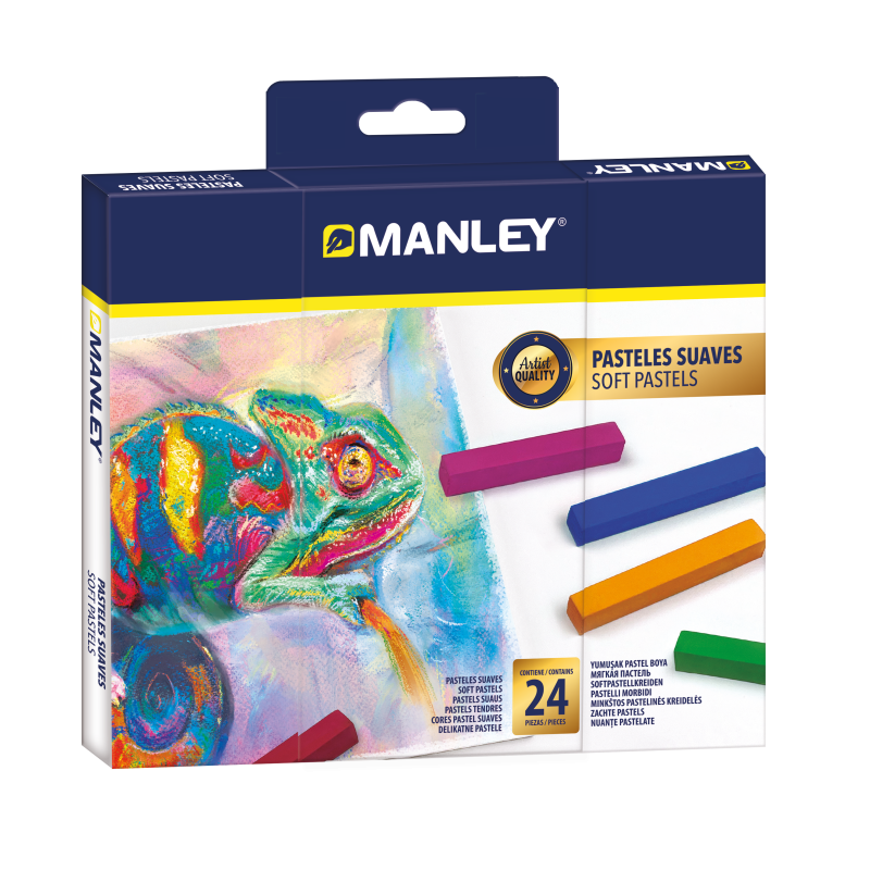 Creta colorata, 24 buc/cutie, Manley - culori pastel