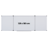 Tabla alba magnetica, triptica, 120x180cm + 2 x 90x120cm, cu 5 suprafete de scris, Optima