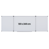 Tabla alba magnetica, triptica, 120x240cm + 2 x 120x120cm, cu 5 suprafete de scris, Optima