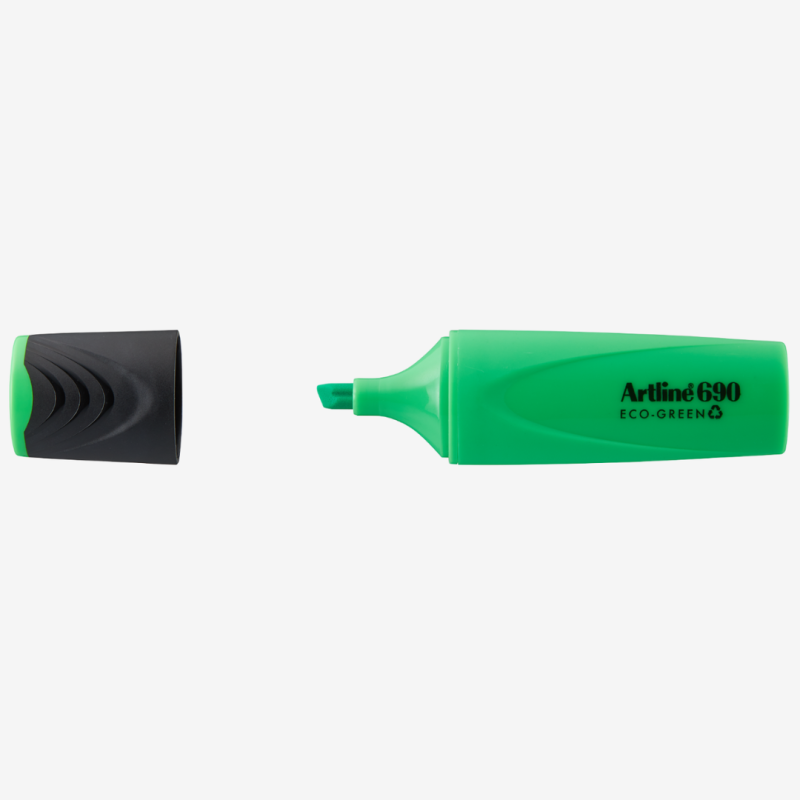 Textmarker ARTLINE 690 Eco Green, varf tesit 1.0-4.0mm - verde fluorescent