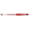 Pix transparent cu gel, rubber grip, 0.5 mm, cerneala rezistenta la apa, DONAU - rosu
