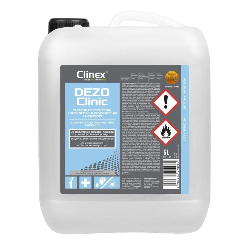 CLINEX DEZOClinic, 5 litri, detergent dezinfectant pentru suprafete diverse, inclusiv unitati sanita