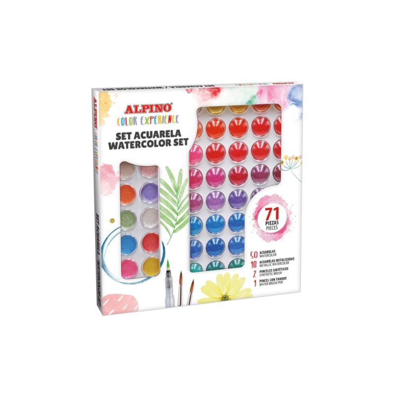 Acuarele 71 culori/cutie Alpino Color Experience