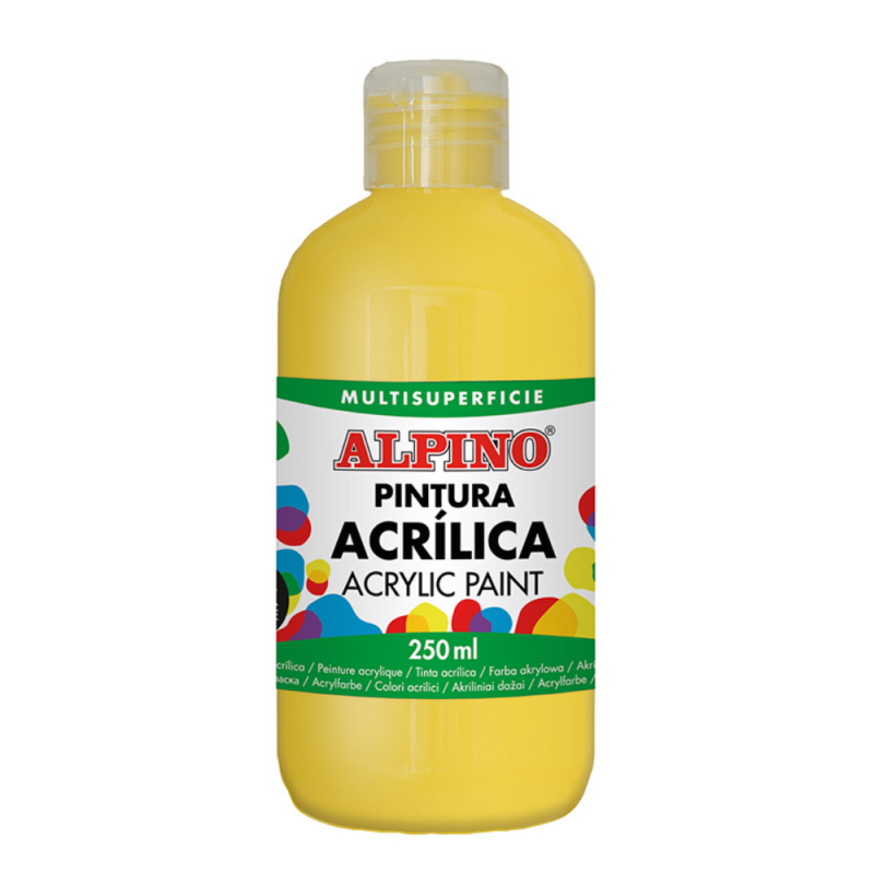 Vopsea acrilica, 250ml, Alpino - galben