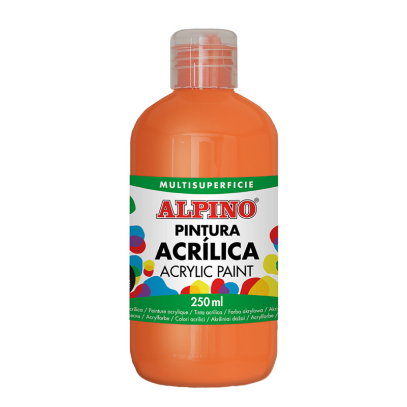 Vopsea acrilica, 250ml, Alpino - portocaliu