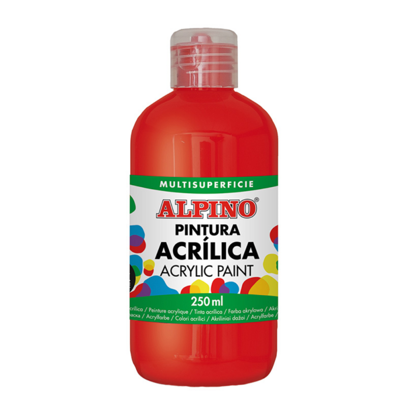 Vopsea acrilica, 250ml, Alpino - rosu