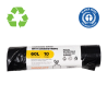 Saci plastic reciclat, standard, 60L, cu snur, 57x72cm, 25 microni, 10buc/rola, RESACO - negri