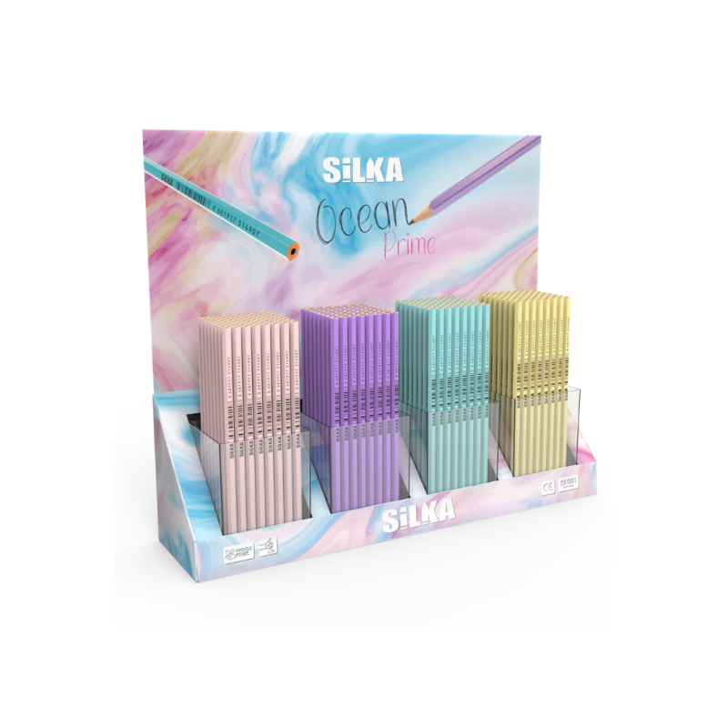 Display cu creioane, 4culori x 72buc(288buc)/display, SILKA Ocean Prime