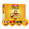 Cutie cu radiere pt creion, nu lasa reziduuri, 36buc/cutie, SILKA Smile-forma rotunda, design asorta