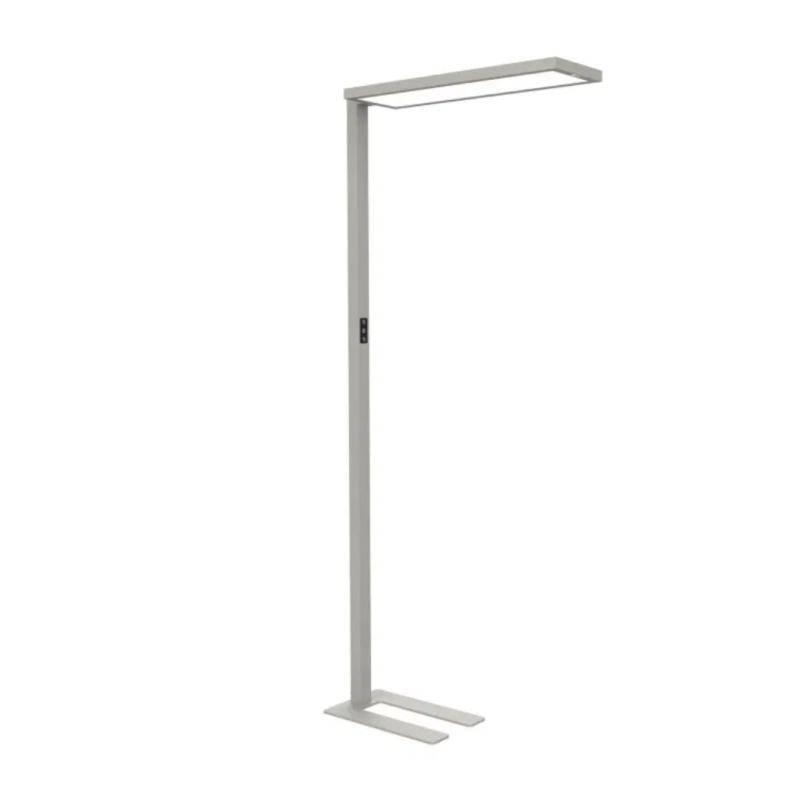 Lampa LED de podea, MAUL Senja, intensitate reglabila, senzor miscare - argintie
