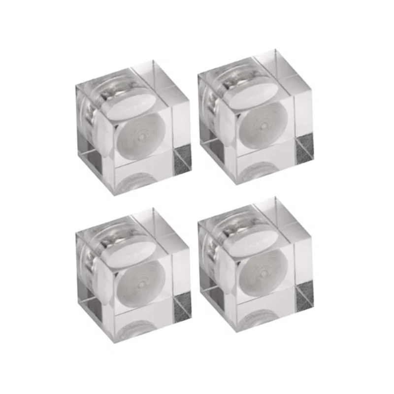 Magneti forma patrata MAUL, din acril 1,5 kg, 4 buc/set - transparenti
