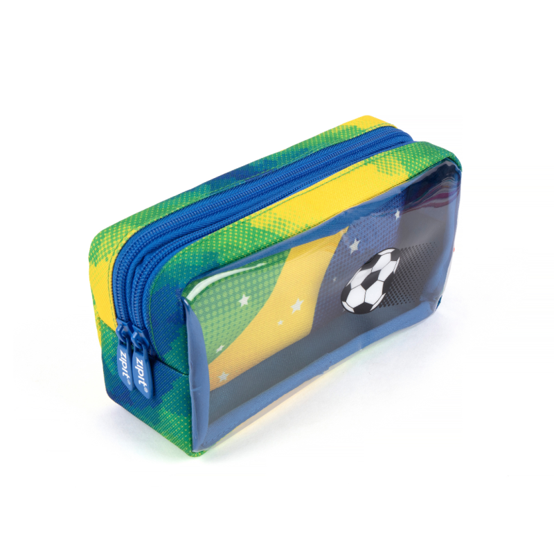 Penar cu fermoar ZIPIT Half & Half 2 compartimente - Brazil Soccer