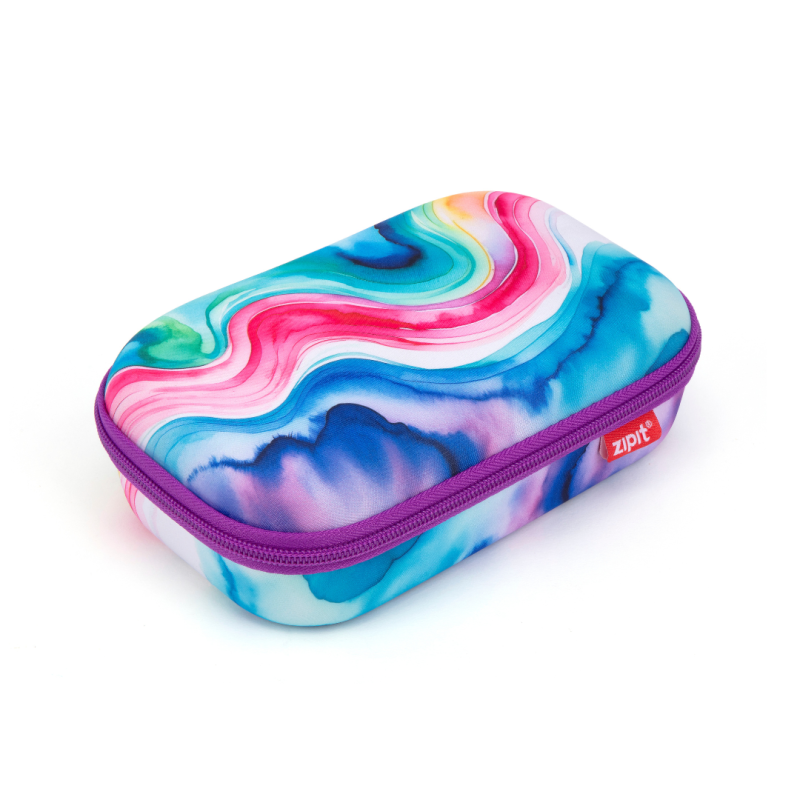 Penar cu fermoar ZIPIT Colorz Storage Box cu buzunar interior - Rainbow Water Colors