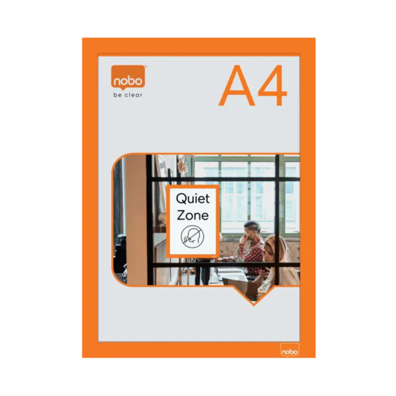 Rama auto-adeziva NOBO, magnetica, A4, 2 buc/set, portocaliu