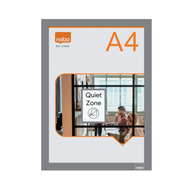 Rama auto-adeziva NOBO, magnetica, A4, 2 buc/set, argintiu