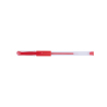Pix transparent cu gel, cu rubber grip, varf 0.5mm, Office Products - rosu