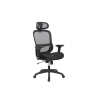 Scaun de birou, brate plastic, rotile, mesh textil, Office Products Dokos - negru