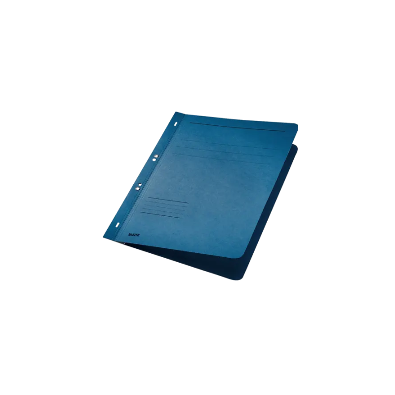 Dosar cu sina Leitz 1/1, carton, A4, cu capse, 170 coli, albastru