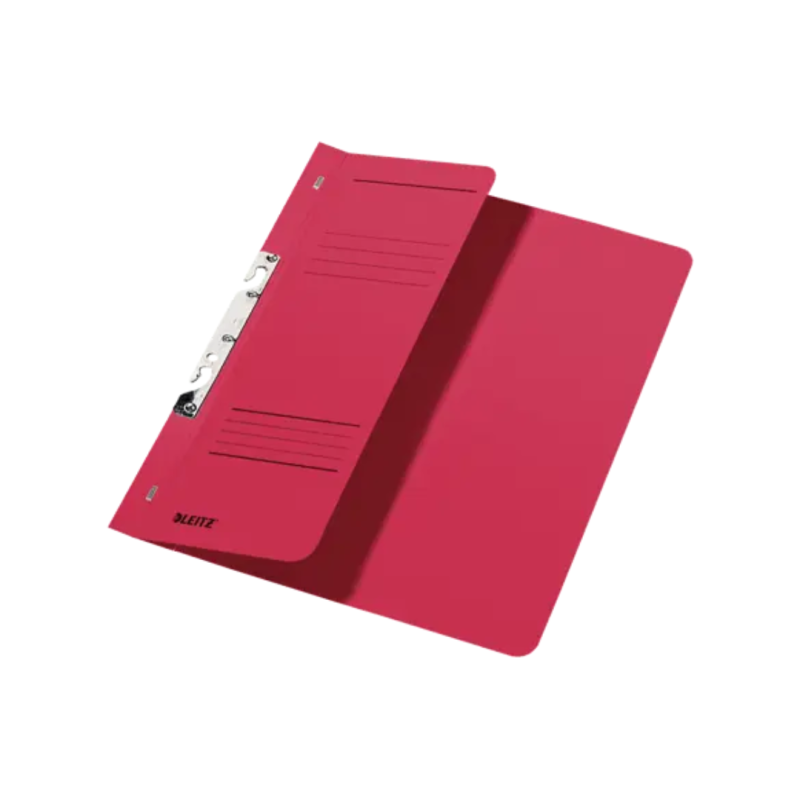 Dosar cu sina Leitz 1/2, carton, A4, incopciat, 170 coli, rosu