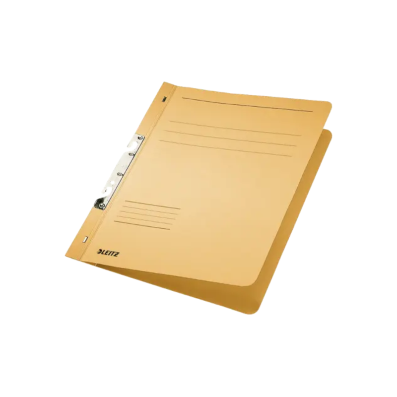 Dosar cu sina Leitz 1/1, carton, A4, incopciat, 170 coli, kraft