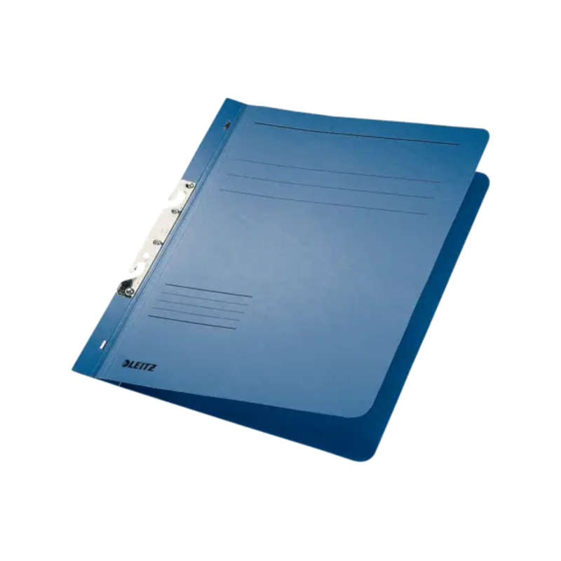 Dosar cu sina Leitz 1/1, carton, A4, incopciat, 170 coli, albastru