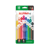 Creioane colorate, cutie carton, 12 culori/set, ALPINO Up