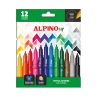 Carioca lavabila, 12 culori/cutie, ALPINO Up