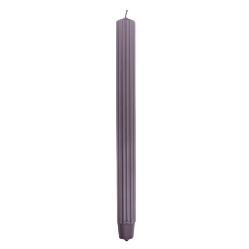 Lumanari cu dungi, pentru cina, 25 x 300mm, 4 buc/set, DONAU Home - blackberry