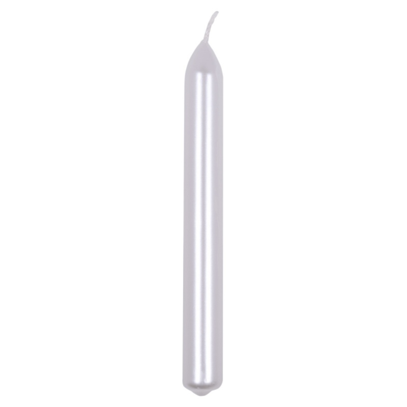 Lumanari pentru cina, lacuite, 20 x 170mm, 10 buc/set, DONAU Home - albe